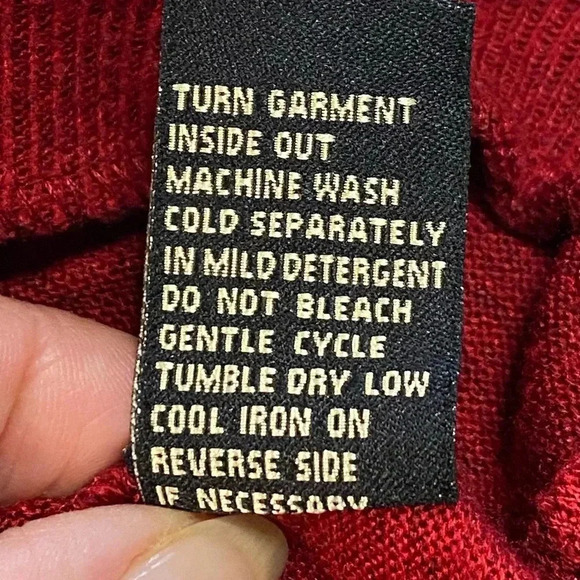 Gorgeous Red Marled Soft Tie Long Sleeve Sweater - Picture 4 of 7